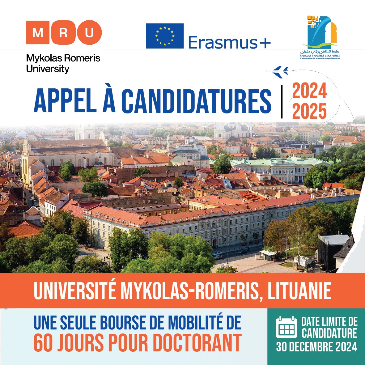 Prolongation : Appel à candidatures pour une bourse de mobilité aux doctorants : Université Mykolas-Romeris en Lituanie