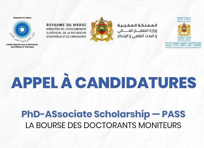 Lancement de la Bourse des Doctorants Moniteurs : « PhD-ASsociate Scholarship – PASS » au titre de l’année 2025-2026