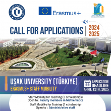 Call for Applications - Erasmus+ ICM Mobility Program - Uşak University, Türkiye