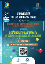 3ème édition des journées de la recherche scientifique et de l’innovation