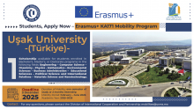 Call for Applications for Students – Erasmus+ KA171 Mobility Program – Uşak University (Türkiye)